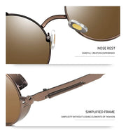 Lentes de Sol Metal Steampunk para Hombre y Mujer Moda Redondos Vintage Alta Calidad UV400
