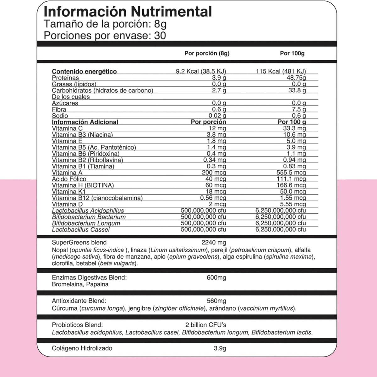 Suplemento AMI Colageno Con Probioticos