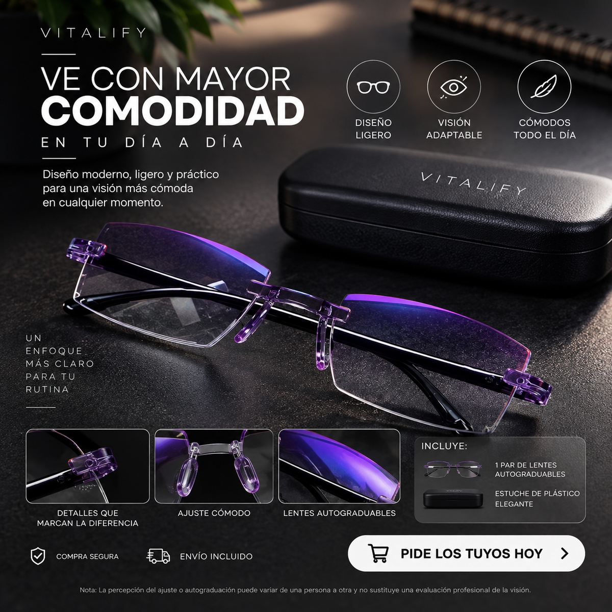 SET DE 3 LENTES AUTOGRADUABLES