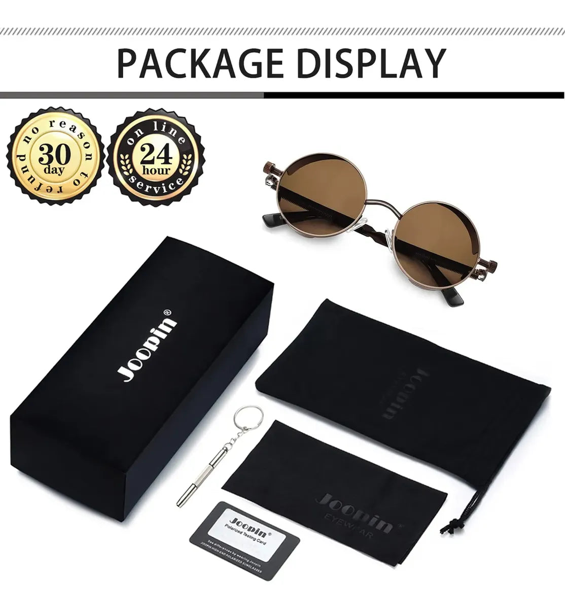 Lentes de Sol Metal Steampunk para Hombre y Mujer Moda Redondos Vintage Alta Calidad UV400